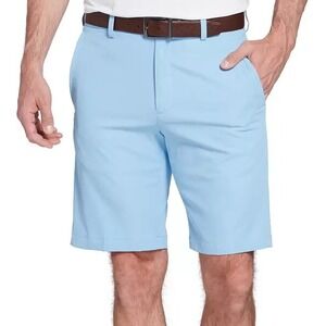 NWT! Men Walter Hagen Perfect 11 Blue 10" Flat Front Performance Golf Shorts 40